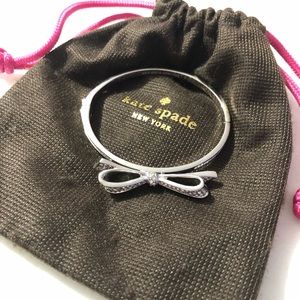 KATE SPADE silver bow bracelet